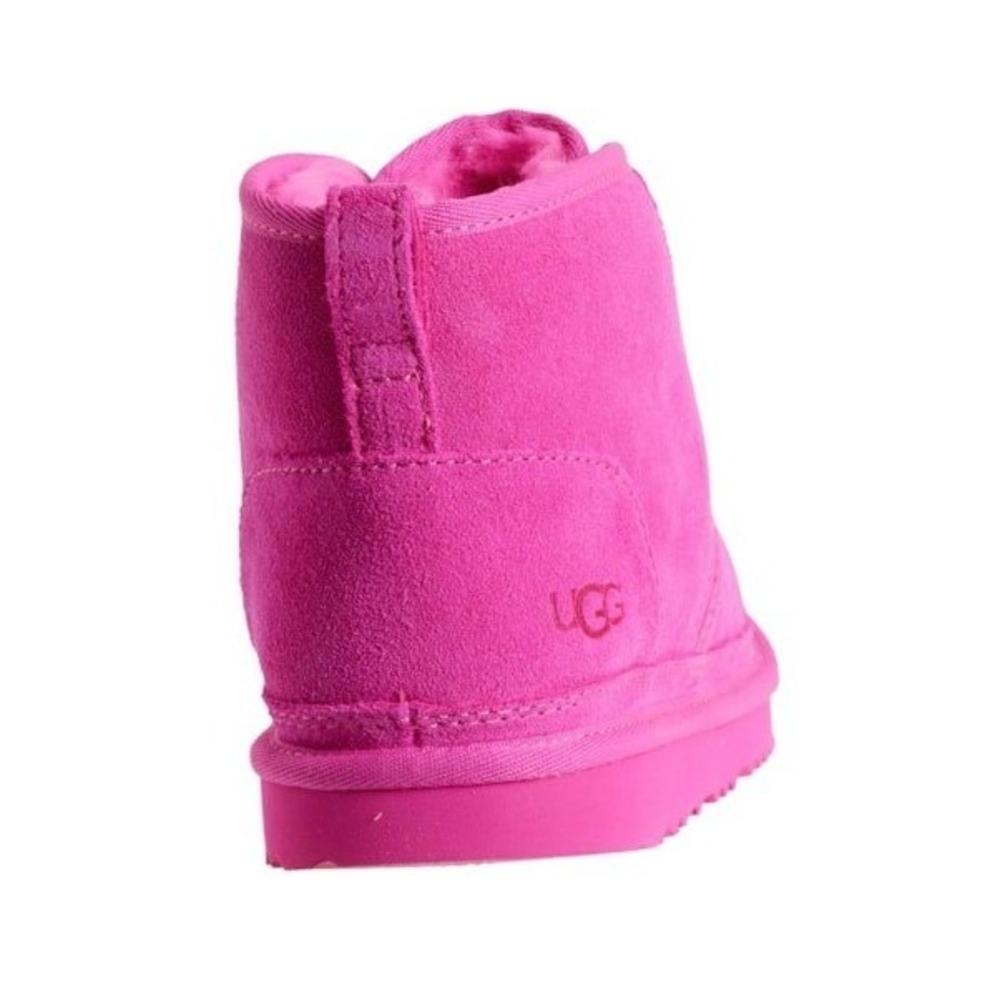 🆕 UGG Suede Neumel Lace Up Wool Lined Chukka Warm Boots Big Kid Sz 6 Neon Pink - Picture 4 of 12